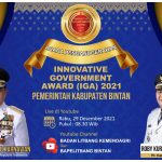 Terinovatif Kategori Daerah Perbatasan, Kabupaten Bintan Jadi Satu-satunya Penerima IGA Award
