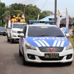 Polres Bintan Amankan Kegiatan Kirab Api Obor Porprov Kepri V 2022 Kabupaten Bintan