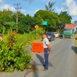 Dinas Perhubungan Bintan Bergerak Cepat Menangani Jalan Amblas Di KM 21 Bintan Timur