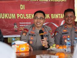 Kapolres Bintan Pimpin Jumat Curhat Serentak di Teluk Bintan
