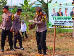 Ratusan Bibit Pohon Buah Ditanam di Lingkungan Polres Bintan