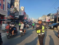 Ciptakan Rasa Aman Saat Ramadhan Sat Lantas Polres Bintan Lakukan Pengamanan Pasar Tumpah