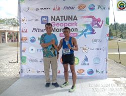 Personil Kodim 0318/Natuna Serda Gultom Raih Juara 1 Lari Marathon 42 Km