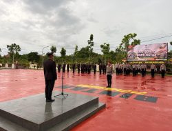 Upacara Peringatan Hari Lahir Pancasila di Polres Bintan Diguyur Hujan Tetap Dilaksanakan Dengan Hikmat