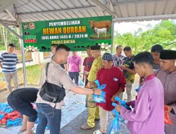 Hari raya Idul Adha 1445H, Polres Bintan Seambelih 4 ekor Hewan Qurban