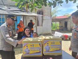 Polsek Gunung Kijang, Polres Bintan, Polda Kepulauan Riau Berikan Bantuan Sosial Kepada Korban Musibah Kebakaran Rumah