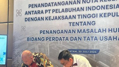 Pelindo Group Lakukan Kerja Sama Penanganan Masalah Hukum Bidang Perdata dan Tata Usaha Negara Bersama Kejati Kepri