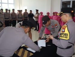 Kapolres Bintan Pimpin Serah Terima Jabatan Kasat Lantas dan Kapolsek