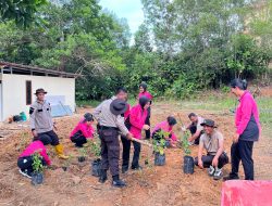 Dukung Program Pemerintah Ketahanan Pangan Nasional, Polsek Kota Polresta Tanjungpinang Buka Lahan Tidur