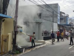 Insiden Kebakaran Pada Sebuah Trafo PLN di Jalan Tamiang Berhasil Dipadamkan Anggota Polsek Tanjungpinang Kota 