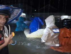 Polres Bintan Bantu Warga Terdampak Banjir Serta Berikan Himbauan
