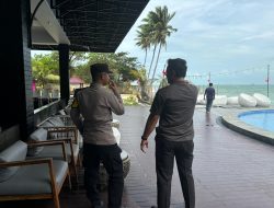 Kemunculan Seekor Buaya, Bhabinkamtibmas Desa Teluk Bakau Berikan Imbauan