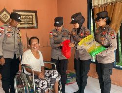 Peduli Sesama, Polres Bintan Berikan Bantuan Sosial Kepada Lansia