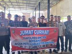 Kapolres Yunita Gelar Jumat Curhat Bersama Insan Pers Kabupaten Bintan