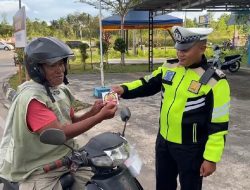 Mudik Aman Keluarga Nyaman, Satlantas Polres Bintan Berikan Sosialisasi Keselamatan