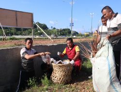 Polresta Tanjungpinang Goro di Tugu Sirih Tanjungpinang, Semangat Sambut HUT Bhayangkara Ke-79