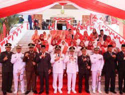 Upacara Peringati Kemerdekan RI 80th di Tanjungpinang, Sang Saka Merah Putih Berhasil Berkibar