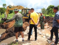 Percepat Akses Desa, Dandim 0315/Tanjungpinang Tinjau Pembangunan Jembatan Armco di Toapaya Selatan