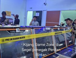 Penegak Perda Bintan, Segel Dan Tutup Gelper Kijang Game Zone