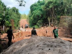 Dandim 0315/Tanjungpinang Tinjau Langsung Pembangunan Jembatan Armco di Toapaya Selatan