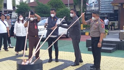 Satresnarkoba Polresta Tanjungpinang Musnahkan Barang Bukti Sabu dan Ganja, Sejumlah Kasus Masih Dikembangkan