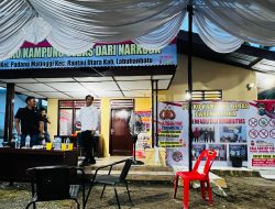Serius Berantas Narkoba, Polres Labuhanbatu Galakkan Posko Kampung Bebas Narkoba di Padang Matinggi