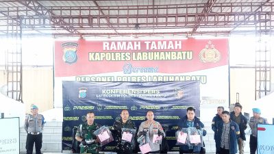 Kapolres Labuhanbatu Pimpin Press Release Pengungkapan Kasus Dugaan Penganiayaan yang Mengakibatkan Korban Meninggal Dunia