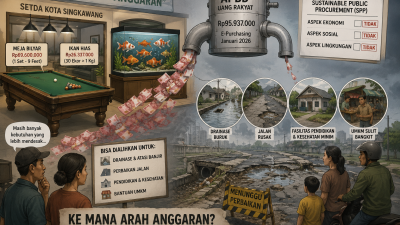 Kontras dengan Efisiensi, Setda Singkawang Belanja Meja Bilyar dan Ikan Hias Puluhan Juta