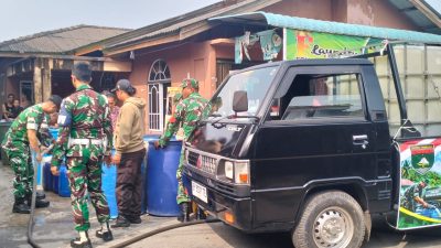 Peduli Kebutuhan Warga, Kodim 0315 Salurkan 10 Ton Air Bersih